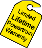 Limited Lifetime Powertrain Warranty Included
